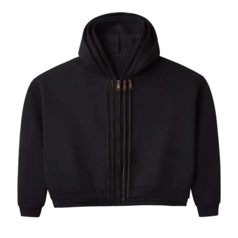 Raspberry Hills Black 3 Splice Zip-Up Hoodie Raspberry Hills Black 3 Splice Zip-Up Hoodie